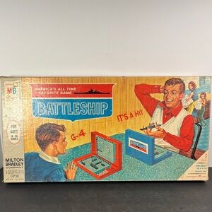 Vintage 1967 Milton Bradley Battleship Game Complete w/ Box
